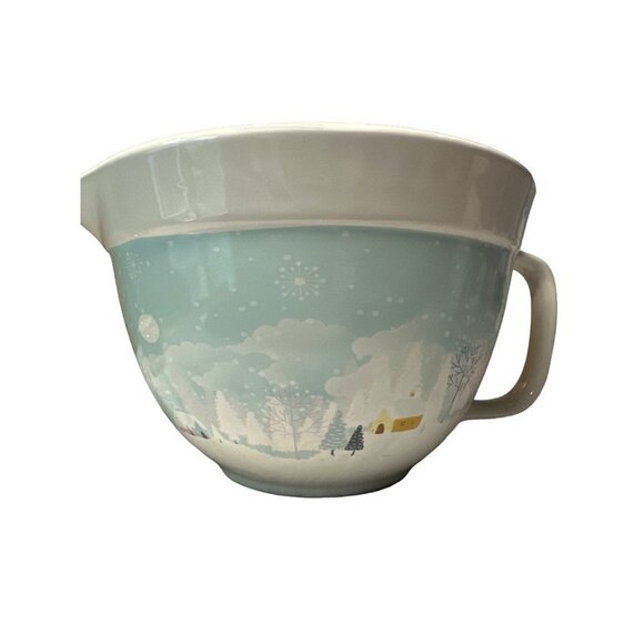 Christmas Mixing Bowl Handle Bake Shop by Masterclass Mixing Bowl Winter 3QT - Picture 7 of 10
